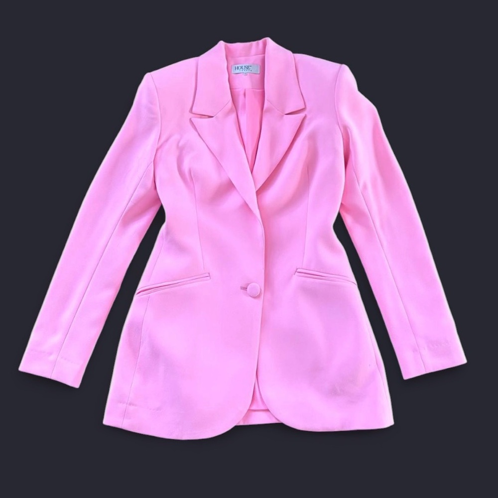 House of CB Fitted Blazer & Trouser Set. Pink Gabri Blazer & Christie pants. - Picture 3 of 4